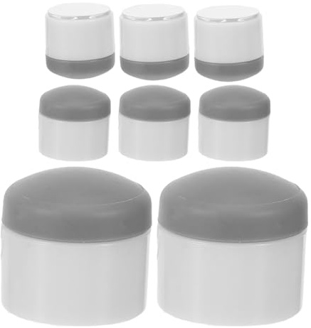 Ipetboom Lot de 8 Coussins Adhésifs de Siège de Toilette Gris, Butoirs Amortisseurs Antidérapants pour Bidet, Stabilisateurs Universels pour Rehausseurs Wc, Protection Silencieuse