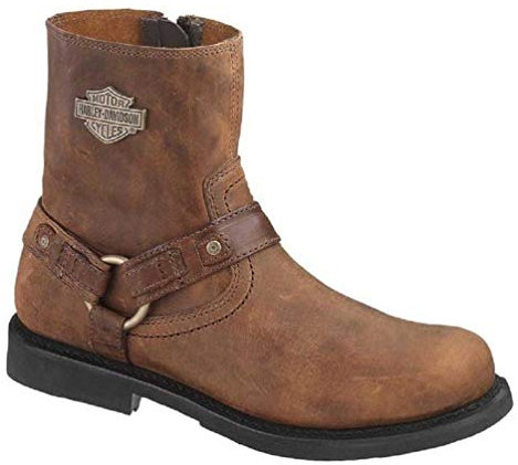 HARLEY-DAVIDSON FOOTWEAR Herren Scout Leather Motorcycle Harness Casual Boot Stiefel, Braun, 40 EU