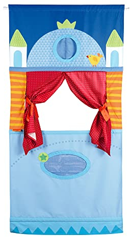 HABA 7281 Türtheater, hübsches Zubehör fürs Kasperle-und Puppentheater, schnell und leicht im Türrahmen zu fixieren