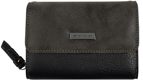 TOM TAILOR Elin Damen Geldbörse Portemonnaie Mittelgroß Schwarz