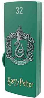 EMTEC, ECMMD32GM730HP02 , Clé USB 32 Go Harry Potter Slytherin - Design exclusif, système coulissant, vitesse de lecture jusqu'à 15 MB/s, vitesse d'écriture jusqu'à 5 MB/s - Vert 32 Go