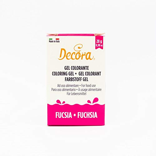 Vasetto COLORANTE in GEL alimentare da 28g - colorante per alimenti per colorare Pasta di zucchero, panna, crema, impasti ecc. (Fucsia/Fuchsia)