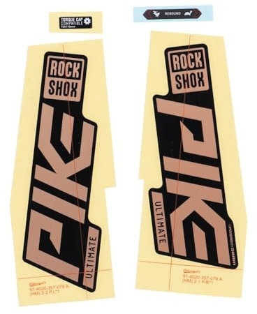 Sram Unisex – Erwachsene RockShox Gabel Decalkit, Matte Copper-Folie Schwarz, 27/29