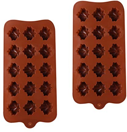 DOITOOL Creative Silicone Baking Mold Maple Leaf Shape Non-Stick Chocolate Moulds for Cake Candy Fondant Ice Cube Making 8.3X4.3X1In Reusable Kitchen Baking Gadget