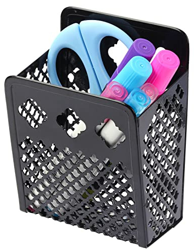 Magnetischer Stifthalter, magnetischer Spind-Organizer, 1 Packung Stifthalter, Spind, Zubehör für Schule und Büro (1 Packung schwarz)