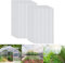 YRHome 14 Stück Polycarbonat Hohlkammerstegplatten UV-beständigem Doppelstegplatte Gewächshausplatten 605x1210x4mm 10,25 m² Stegplatte Hohlkammerplatten für Gewächshaus mit 50x Klammern & 50x Z-Clips