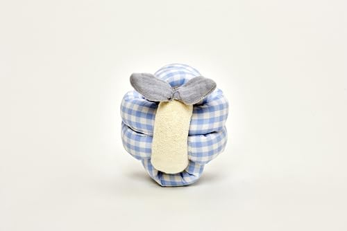Käthe Kruse KNOT BALL mit Glocke kariert I Plüschball in schönem Karomuster mit Glöckchen für Kinder ab 0 Jahre I Motorikspielzeug für Kleinkinder