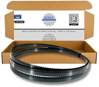 Birke® FLEXBACK & UDDEHOLM Bandsägeblätter 1400mm Breite 6-15mm für Weich- und Hartholz, NE-Schnitte... (1400x13x0,65 6ZpZ (FLEXBACK))