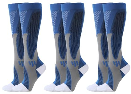 MEIION haltungshelfer Kompressionssocken Für Schmerzfreie Beine & Füße Sportliche Kompressionssocken - Unisex, Thrombosefördernd, Ideal für Laufen,Schwangere und Krankenpfleger 3 Paare