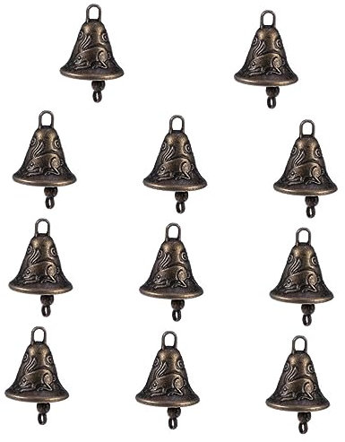 ABOOFAN Car Bell 121 STK Antike Glocke Retro Styles Colorful Messingglocke Weihnachtskränze Im Freien Kuh Girlande Hochzeitsdekoration Metallglocke Weihnachten Ziege Anhänger Kunsthandwerk