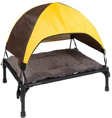 Hundeliege Mit Dach Erhöhtes Hundebett Garten Outdoor Haustierliege | Outdoor-Hundebett Abnehmbares Camping-Hundebett Mit Baldachinzelt Off-Ground-Haustierbett, Hundeliege Mit Dach, Erhöhtes Hundebet