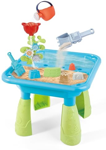 Paradiso Sand- und Wassertisch mit 14 Zubehörteilen für Jungen und Mädchen ab 3 Jahren, Outdoor, Garten und Strand Sand und Wasser Spielspaß