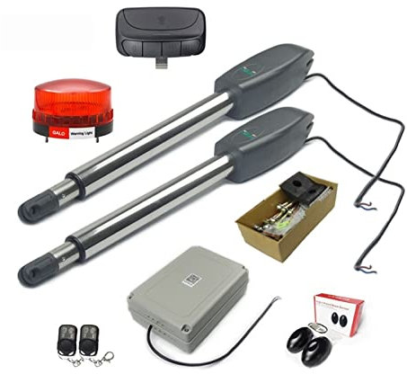Kit de abridor automático de puerta de 400 kg, motor eléctrico de apertura de puerta oscilante de doble brazo para seguridad del hogar, granja, garaje, puerta de entrada de negocios
