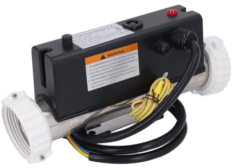 Tnfeeon Riscaldatore per Piscina Riscaldatore Elettrico per Vasca Idromassaggio Termostato per L'acqua con Controllo della Temperatura Riscaldamento Autonomo per Vasca Idromassaggio (3KW)