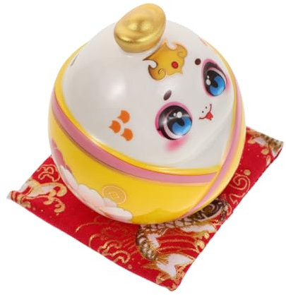 KAILIKETIY Keramik Spardose Schlange Jahr des Schlangen-Ornament Handgefertigte Münzbank Sparschwein Für Erwachsene Jungen Mädchen Elegante Geldaufbewahrung Dekoratives Geschenk