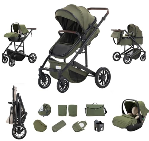 Zkiprm 3-in-1 Travel System, Pushchair and Seat Combination