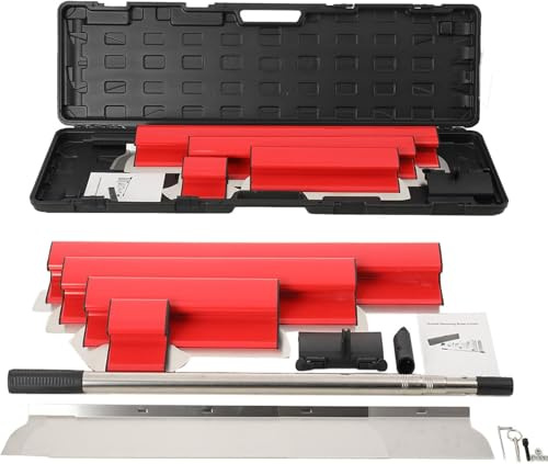 ECUTEE Spatola per Stucco Kit, Kit Spatole Professionali per Lisciatura, Spatola per Superfici con Maniglia di Estensione, Spatola di Finitura 25cm+40cm+60cm+80cm