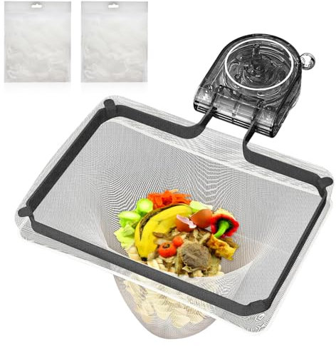 BNGXR Suction Cup Sink Strainer with 100 Filtro Mallas, Colador Fregadero de Cocina with Ventosa, Filtro De Drenaje Rejilla