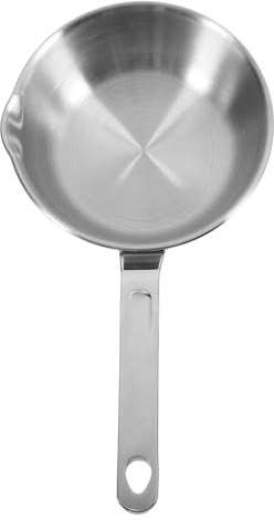 VALICLUD Mini Pancake Maker and Pancake Skillet Stainless Steel Flat Bottom Nonstick Pots with Oil-Pouring Spout Silver Small Sauce Pan for Cooking Breakfast Use
