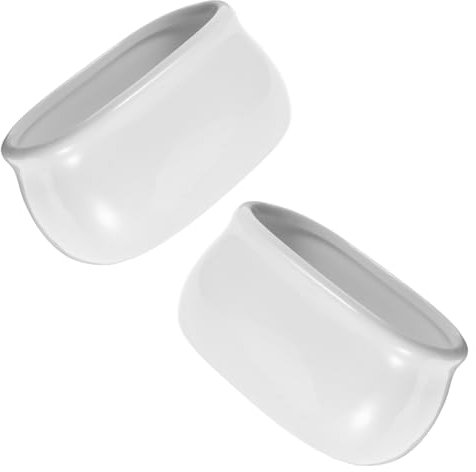 ABOOFAN 2piezas Azucarero De Cerámica Blanca Soporte para Sobres De Azúcar y Plato para Bolsitas De Té Utensilios Multifuncionales para Cocina y Oficina