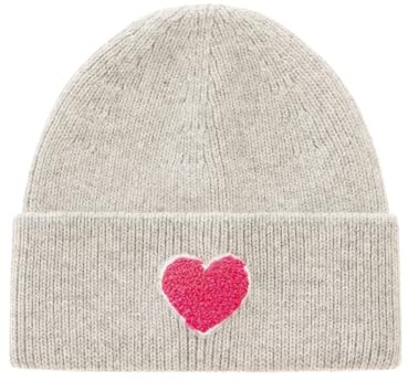 Zwillingsherz Damen Mütze – Warme Strickmütze Beanie für Frauen – Weiche Wintermütze mit Herz Patch – Modisches Accessoire für Frühling, Herbst & Winter – im Modernen Look für den Alltag