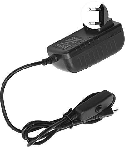 Wakects Fuente de Alimentación, 5V 3A 15W Micro USB Adaptador de Alimentación Accesorios de Computadora con Cable de 95 Cm para 3B+/3B/2B (Enchufe de la UE)