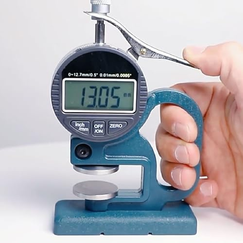 Spessimetro digitale con risoluzione di 0,01 mm, grande testa di misurazione per misurazioni accurate di spugna, schiuma e carta