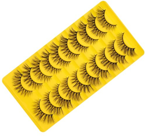 PRETYZOOM 10pairs False Eyelashes Cat Eye Makeup Lashes Fake Lash Strip for Natural Look DIY Eyelash Extension Kit