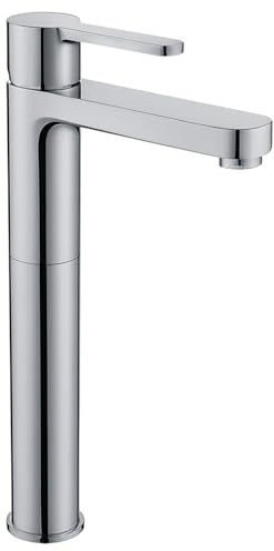 Strata - Miscelatore monocomando cromato per lavabo alto, moderno, con comando a leva singola