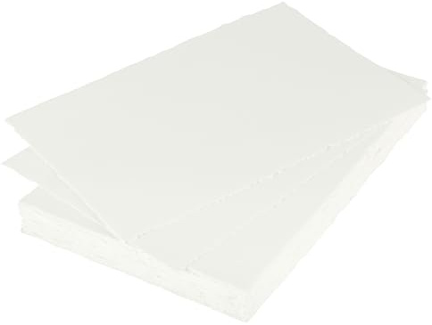 CHUEHKAK 100 ark kontorspapper A4, handgjort papper akvarellpapper, 160 g/m² strukturpapper, 21 x 29,7 cm, för inbjudningar, rita, skissa och skriva, vit