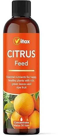 Vitax Citrus Liquid Feed 250ml – Concentrated High-Nitrogen Fertiliser for Strong Growth Lush Foliage & Juicy Fruits Tailored Year-Round Nutrition for All Citrus Plants Makes 50L