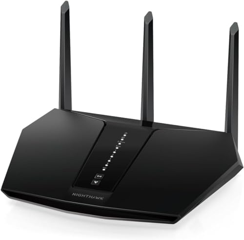 NETGEAR Nighthawk WiFi 6 Router (RAX29) - Security Features, Dual-Band Gigabit Router, AX2400 Wireless Speed (Up to 2.4 Gbps), Covers Up to 2,000 sq.ft. and 20 Devices