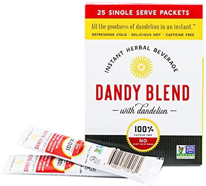 Original Dandy Blend Herbal Beverage with Dandelion, 25 Individual Servings in 70 gram Box