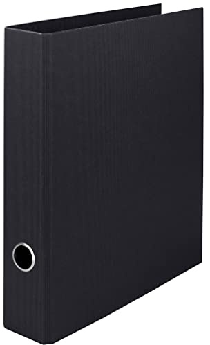 Rössler SOHO Ordner A4 schmal | Ordner DIN A4 | Aktenordner A4 | Ordner schmal mit Griffloch | DIN A4 Ordner mit Hebelmechanik | 320 x 285 x 65 mm | 1 Stück | Farbe: Schwarz