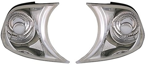 Frontblinker Set, geeignet für 3er BMW E46 Coupe + Cabrio (-8/2001). Ausführung: Klarglas Chrom.