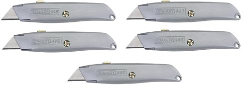 Stanley Hand Tools 10-099 Retractable Blade Utility Knife, Sold as 5 Pack