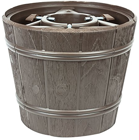 Kit vaso supporto porta albero di natale Planet, diametro 34,5 cm, colore: marrone