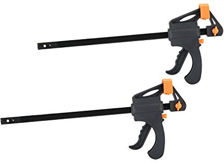 Nuzamas F-Klemmen-Set, Kunststoff, 30 cm, Schnellgriff und Ratschenentriegelung, Holzbearbeitung, DIY-Werkzeug-Set, verstellbare Klemmen, Quetschklemmen, 2 Stück