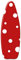 ViviJane Ironing Board Cover, White Spots, Red Background, Smooth Cloth, Drawstring Shrinkage, Heat Resistant and Quick Drying