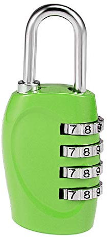 Zahlenschloss 4-stellig Schäkel 4 mm Zinklegierung grün