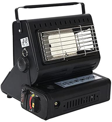 Chauffages À Gaz Extérieurs Portables 2In1 Type De Carte Chauffages À Gaz Camping Tente De Pêche Chauffages Montés Sur Voiture Chauffages Extérieurs À Double Prise,Noir