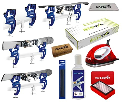 SkinStar Skiwax Starter Set Skispanner Natural Skiwachs Wachsentferner 8- teilig