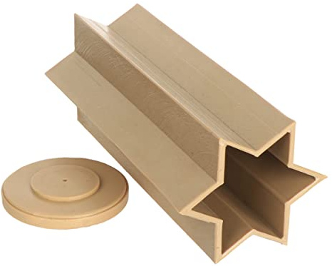 NKlaus Kerzen für Kerzen Kunststoff 3D DIY Kerzenherstellung, 1 Stück | Stern; Breite: 6,5cm; Tiefe: 6,5cm; Höhe: 19,5cm; 6,5cm; 19,5cm