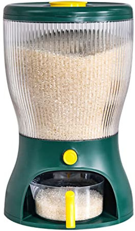 HODAGES Kitchen Grain Dispenser,26cm*42cm Grain Dispenser,360 Degree Rotating Sealed Grain Bucket Pet Food Storage Container,Used for Grain,Snacks,Coffee Beans,Kitchen Grain Storage,B (C)