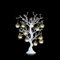 Inweder White Twig Tree Artificial Trees - 58cm Tall Small Christmas Tree for Table Centrepiece Ornament Display Easter Trees Wishing Tree for Wedding Table Halloween Birthday Xmas Home Decor