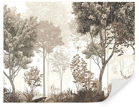TAPEKO - Carta da parati moderna foresta, fotomurali 310x210 cm, Carta da parati 3D Foresta magica, carta da parati per camera letto, soggiorno, u72134