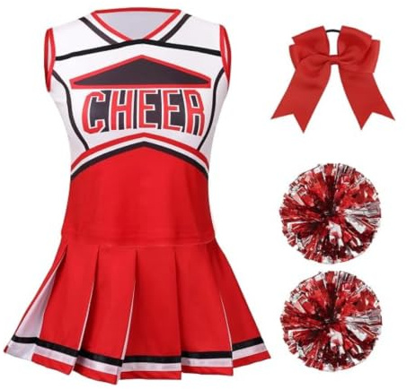 yolsun Cheerleader-Kostüm für Damen, Halloween, süßes Uniform-Outfit