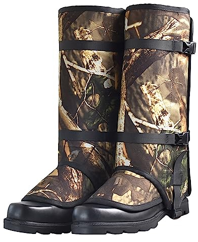 Wasserdichte Schlangen Gamaschen Einstellbare Schlangenschutz, Schlangenbissschutz für Unterschenkel Atmungsaktive Schlangengamaschen Leggings für Männer & Frauen, Jagd, Trekking, Angeln, Wandern,L