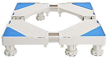 Waschmaschinensockel, Doppelrohre, Kühlschrankständer, teleskopisch, Breite/Länge 50–72 cm, Bodenschalen, Klimaanlagenhalter, Ständer, Anti-Vibrations-Stummschaltung, Klimaanlagensockel – 400 kg