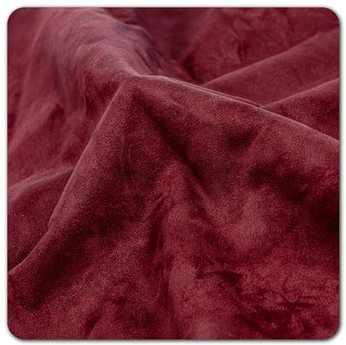 Folindo® Mikrofaserstoff Folie Rot 40 x 152cm - Selbstklebende Luftkanal Autofolie Blasenfrei - Wildleder Velours Optik Strech Dehnbar